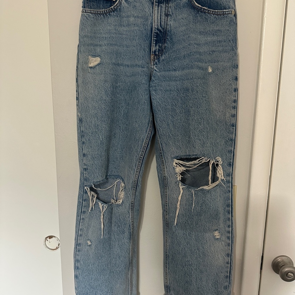 Distressed Zara Blue Jeans